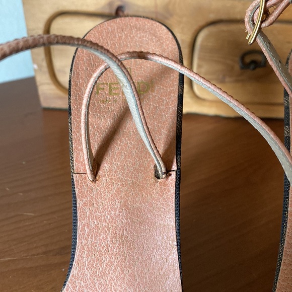 Fendi Vintage Zucca Pattern Strap Sandals - Picture 5 of 9